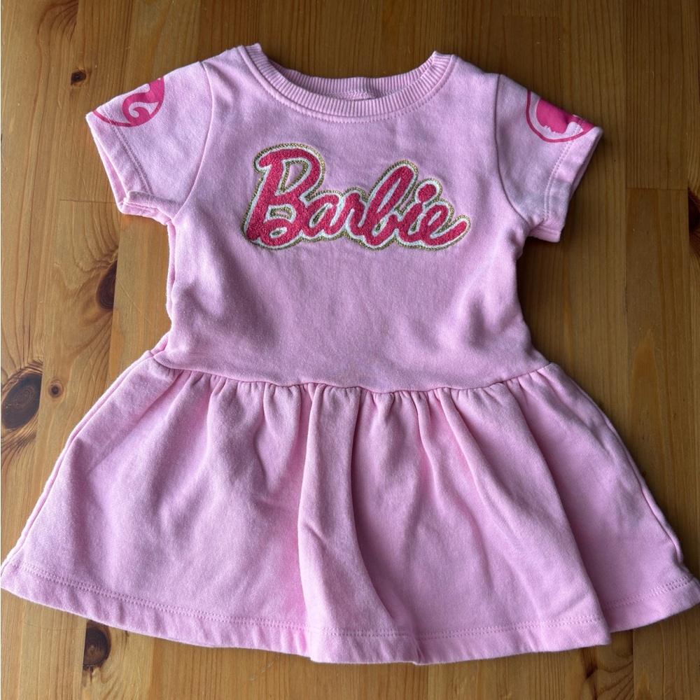 Toddler Girls' Embroidered Barbie Logo Sweater Dress Size 2